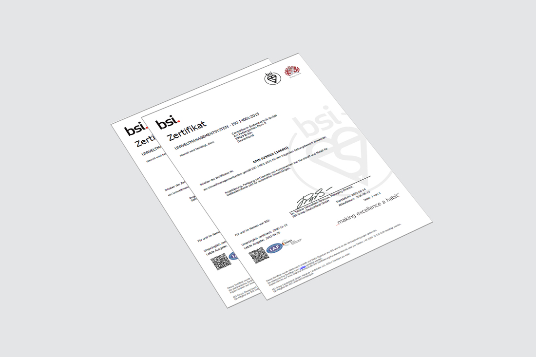 Zertifikate ISO 14001
